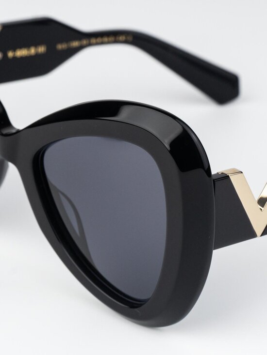 Valentino Women Sunglasses Black Grey Butterfly V-GOLD III VLS-138 A main image 5